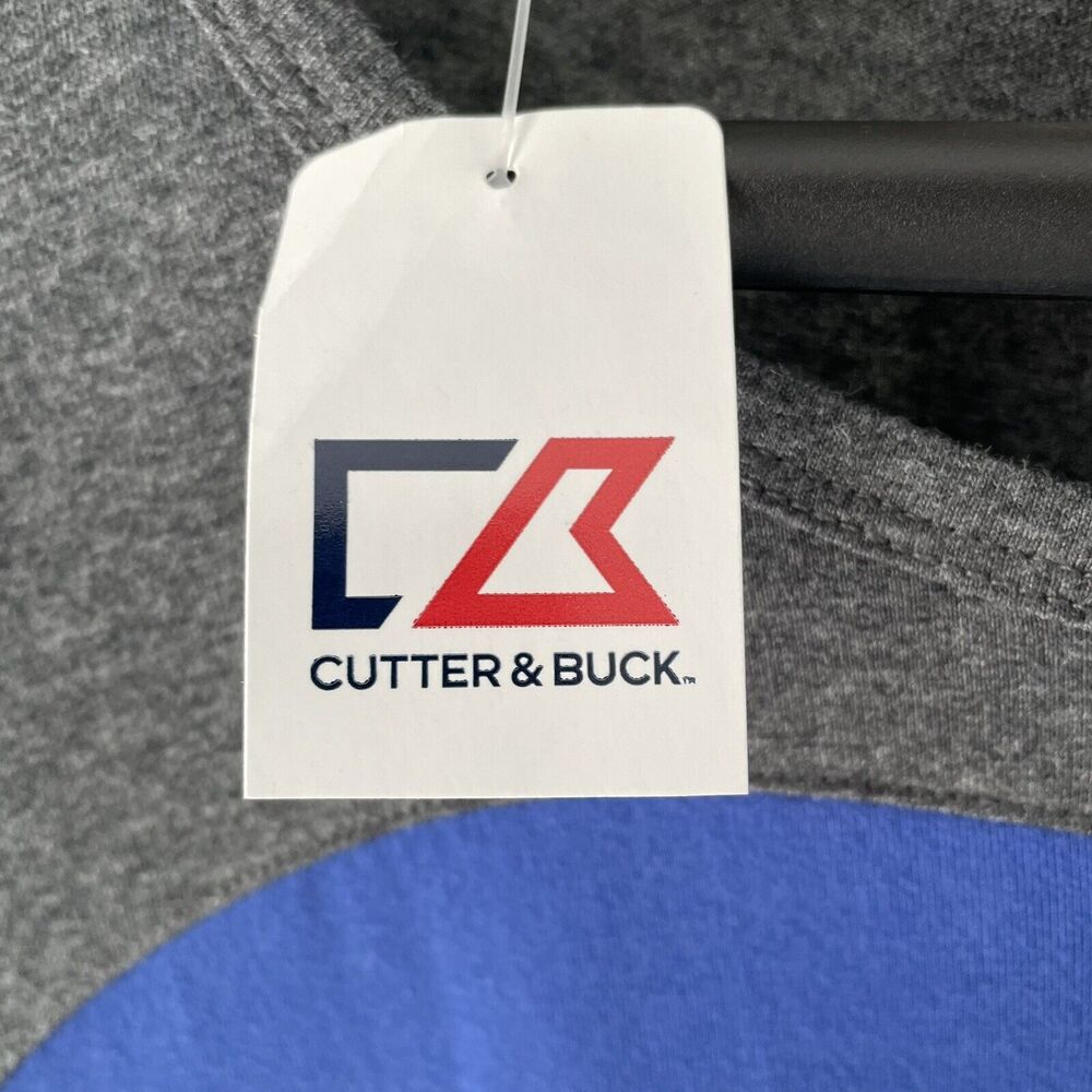 Ole Miss Cutter & Buck Medium Long Sleeve Men’s Tee Blue & Gray With Logo NWT - Picture 5 of 8